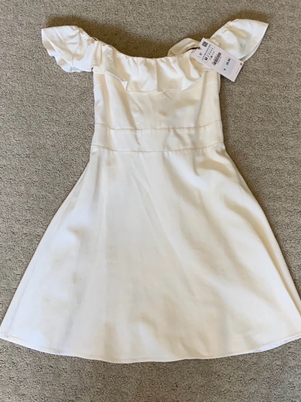 🖤 NWT Zara Off the Shoulder Linen Dress